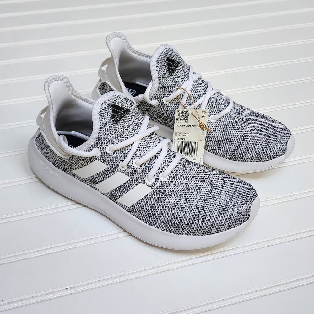 NWT Adidas Women's Cloudfoam Pure Sneakers Size 8 Cloud White